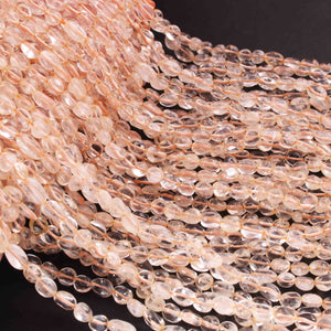 1 Long Strand Citrine  Smooth Briolettes - Oval Shape Briolettes - 6mmx6mm-10mmx6mm - 13 Inches BR01965 - Tucson Beads