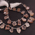 1 Strand Brown Rutile Faceted Briolettes - Assorted Shape Briolettes - 12mmx12mm-20mmx12mm- 9 Inches BR01957
