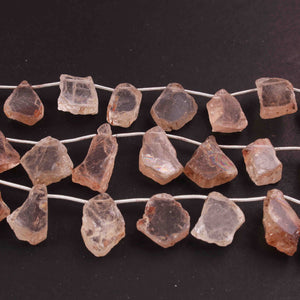 1 Strand Brown Rutile Faceted Briolettes - Assorted Shape Beads 12mmx12mm-20mmx12mm- 9 Inches BR01957 - Tucson Beads