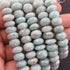 1 Strand Amazonite Silverite  Faceted Roundells -Round  Shape  Roundells 10mmx11mm-8 Inches BR2374