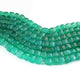 1  Strand Green Onyx Faceted   Briolettes -Cube Shape  Briolettes -8mm-7mm-8 Inches BR01955 - Tucson Beads