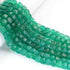 1  Strand Green Onyx Faceted  Briolettes - Cube Shape  Briolettes -7mm-8mm-8 Inches BR01955