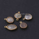5 Pcs Golden Rutile  Assorted Faceted Shape 24k Gold Plated Pendant&Connector - 20mmx11mm-16mmx12mm-PC744 - Tucson Beads