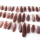 1 Strand Chocolate Moonstone Faceted Pear Briolettes -Pear Shape Briolettes -14mmx6mmx37mmx7mm - 8  Inches BR0768 - Tucson Beads