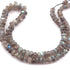1 Long Strand Labradorite Smooth Roundels - Smooth Roundels Beads 7mmx5mm-3mmx5mm  13 Inches long BR2384