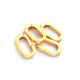 1 Pc Round/ Rounded Rectangle Shape Designer Brass Carabiner - Sterling Vermeil- Brass Lock 16mm  CB084 - Tucson Beads