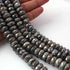 1 Strand Labradorite Silver Coated Faceted Rondelles -   9mm-10mm -8.5 Inches BR0770