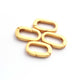 1 Pc Round/ Rounded Rectangle Shape Designer Brass Carabiner - Sterling Vermeil- Brass Lock 16mm  CB084 - Tucson Beads