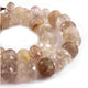 1 Strand Golden Rutile  Faceted  Briolettes  - Round Shape Rondelles Beads  9mm-8mm  8 Inches BR3887 - Tucson Beads