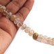 1 Strand Golden Rutile  Faceted  Briolettes  - Round Shape Rondelles Beads  9mm-8mm  8 Inches BR3887 - Tucson Beads