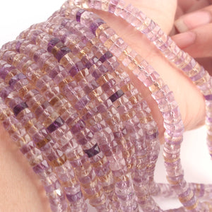 1 Long Strand Ametrine  Facected  Heishi Rondelles - Wheel  Roundelles- 5mm-7mm - 16 Inches BR02681 - Tucson Beads