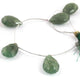 1 Strand Green Rutile Faceted Briolettes -Pear  Shape  Briolettes - 25mmx16mm-22mmx15mm 7 Inches BR2100 - Tucson Beads