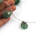 1 Strand Green Rutile Faceted Briolettes -Pear  Shape  Briolettes - 25mmx16mm-22mmx15mm 7 Inches BR2100