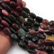 1 Strand Multi Tourmaline Smooth Briolettes  - Assorted Shape Briolettes  25mmx13mm-17mmx14mm - 17 Inches BR0108 - Tucson Beads