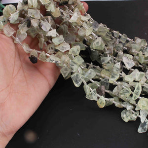 1 Strand Prehnite Facted Briolettes - Assorted Shape Briolettes , Jewelry Making Supplies - 11mmx7mm-16mmx11mm - 11 Inches BR01977 - Tucson Beads