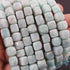 1  Long Strand Amazonite Faceted Briolettes -Cube Shape  Briolettes  8mmx9mm-7mmx7mm 8 Inches BR2398