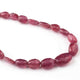 Natural Ruby Oval Beaded Necklace - Necklace With Lock - Long Knotted Beads Necklace -Single Wrap Necklace - Gemstone Necklace (Without Pendant) BR-0397 - Tucson Beads