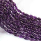1 Long Strand  Amethyst Smooth Briolettes - Oval Shape Briolettes - 8mmx5mm-14mmx6mm - 13 Inches BR01985 - Tucson Beads