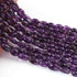 1 Long Strand  Amethyst Smooth Briolettes - Oval Shape Briolettes - 8mmx5mm-14mmx6mm - 13 Inches BR01985