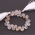 1 Strand Golden Rutile Faceted  Briolettes - Heart Shape Beads 8mmx8mm-9mmx9mm 8 Inches BR2271