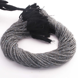 5 Strand Labradorite Faceted Balls Beads Gemstone Ball Beads- Labradorite Ball Beads -2mm- 13 Inches RB511 - Tucson Beads