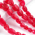 1 Long  Strand Aaa Quality Hot Pink Chalcedony Smooth  Tumble Nuggets Shape Beads Briolettes -10mmx9mm-22mmx19mm- 16 Inches BR01978