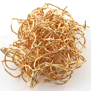 10 Strands AAA Quality Gold Plated Designer Copper Curve Beads,Pipe Beads Jewelry Making Supplies, 20mmx2mm 7.5 inches Bulk Lot GPC243 - Tucson Beads