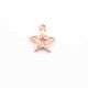 1 Pc Pave Diamond Star Charm Rose & Yellow Gold Vermeil Single Bail Pendant - Star Pendant 12mmx9mm PDC1431 - Tucson Beads