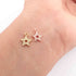 1 Pc Pave Diamond Star Charm Rose & Yellow Gold Vermeil Single Bail Pendant - Star Pendant 12mmx9mm PDC1431