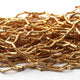 10 Strands AAA Quality Gold Plated Designer Copper Tube Beads,Pipe Beads Jewelry Making Supplies, 10mmx3mm,7 inches Bulk Lot GPC242 - Tucson Beads