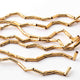 10 Strands AAA Quality Gold Plated Designer Copper Tube Beads,Pipe Beads Jewelry Making Supplies, 10mmx3mm,7 inches Bulk Lot GPC242 - Tucson Beads