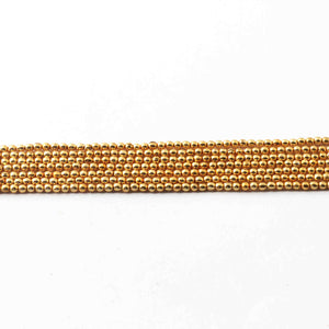 10 Strands AAA Quality Smooth Ball Beads 24k Gold Plated Ball Shape Beads 2mm 13 Inch Strand GPC236 - Tucson Beads