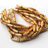 5 Strands AAA Quality Gold Plated Designer Copper Tube Beads,Pipe Beads Jewelry Making Supplies, 5mmx14mm,8 inches Bulk Lot GPC246