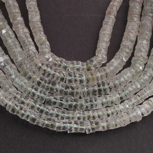 1 Strand Green Amethyst Facected  Heishi Rondelles - Wheel  Roundelles  7mm-16 Inch BR02697 - Tucson Beads