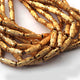 10 Strands AAA Quality Gold Plated Designer Copper Tube Beads,Pipe Beads Jewelry Making Supplies, 5mmx14mm,8 inches Bulk Lot GPC246 - Tucson Beads
