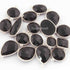 15  Pcs Black Onyx 925 Silver Plated Faceted Assorted Shape Pendant & Connector  - 24mmx16mm & 20mmx11mm -PC558
