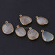 9 Pcs Mix Stone 24k Gold Plated Faceted Pendant&Connector- Assorted Shape Pendant& Connector -27mmx17mm-21mmx15mm PC488 - Tucson Beads