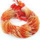 1 Strand Shaded Carnelian Faceted  Rondelles Beads - Carnelian Small Beads 3mm 12.5 Inches Rb0204 - Tucson Beads