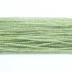5  Strands Peridot  Faceted Roundels-Gemstone Round Balls Beads-2mm-13 Inches RB470 - Tucson Beads