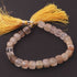 1 Strand Golden Rutile Cubes Briolettes - Golden Rutile Box Shape Beads 8mmx8mm 9 Inches BR1188