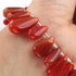 1 Strand Carnelian Smooth Briolettes  -Pear  Shape  Briolettes - 15mmx8mm-24mmx11mm 8Inches BR509