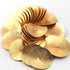 5 Pcs Wavy Disc Beads 24k Gold Plated On Copper -Potato Chips Beads -Loose Wave Disc Beads  30mmx29mm GPC758
