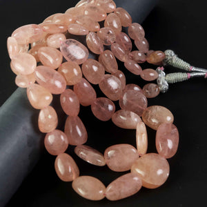 750 carats 1 Strands Of Genuine  Morganite Assorted shape Necklace - Faceted Assorted  Beads - Rare & Natural Necklace - Stunning Elegant Necklace 5mm-8mm-19 inch BRU068 - Tucson Beads