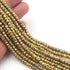 AAA Yellow Pyrite Micro Faceted  - 3mm Beads RB149