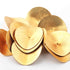 5 Pcs Wavy Disc Beads 24k Gold Plated On Copper -Potato Chips Beads -Loose Wave Disc Beads  50mmGPC743