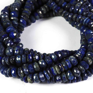 1 Strand  Lapis lazuli Faceted Rondelles - Lapis Roundelle Beads 2mm-5mm 13 Inches BR1835 - Tucson Beads