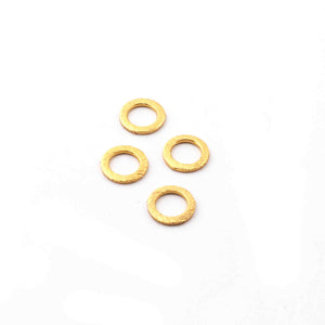 20 Pcs 24k Gold Plated Copper Ring Charms, Round Charm, Copper Ring, Jewelry Making Tools, 10mm GPC777 - Tucson Beads