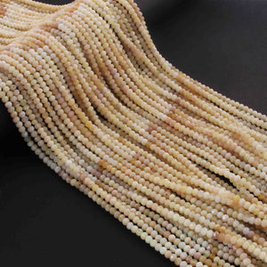 1  Long Strand Shaded Yellow opal Faceted Gemstone Round Balls 3mm  -12.5 Inches RB0214 - Tucson Beads