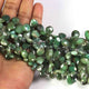 1 Strand Finest Quality Shaded Emerald  silver coated  Pear Briolettes - 7.5 inch 9mmx7mm-18mmx11mm BR1822 - Tucson Beads