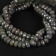 1 Strand Gray Moonstone Silver Coated Faceted Rondelles - Gray Moonstone  7mm-8mm 7.5 Inches BR1836 - Tucson Beads